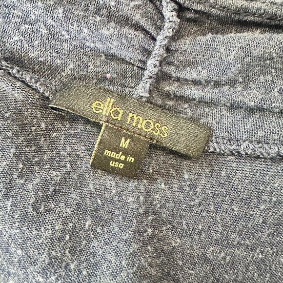 ELLA MOSS Drape Front Layered Tank Top Shirt Size Medium Blue Heathered Grey - Picture 9 of 11